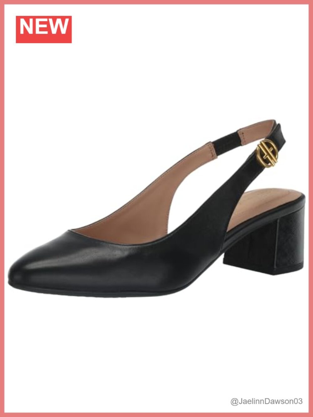 Cole Haan Women's Slingback Pump Block Heel Leather